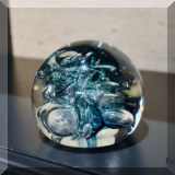 G01. Brian Lonsway signed art glass paperweight. 